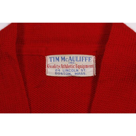 Tim McAuliffe Boston University 50s Vintage Wool Cardigan Sweater Small-Medium - Picture 5 of 5